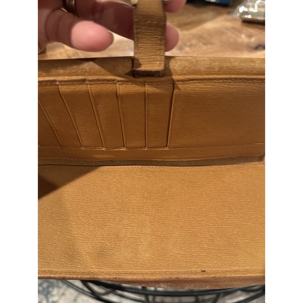 Authentic Gucci Vintage Tan Leather Clutch Wallet Jackie Clasp Italy - Picture 6 of 16